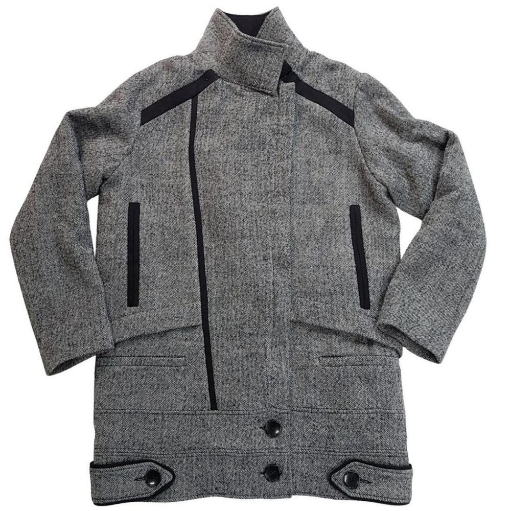 Iro grey and black tweed wool coat Size 36 small